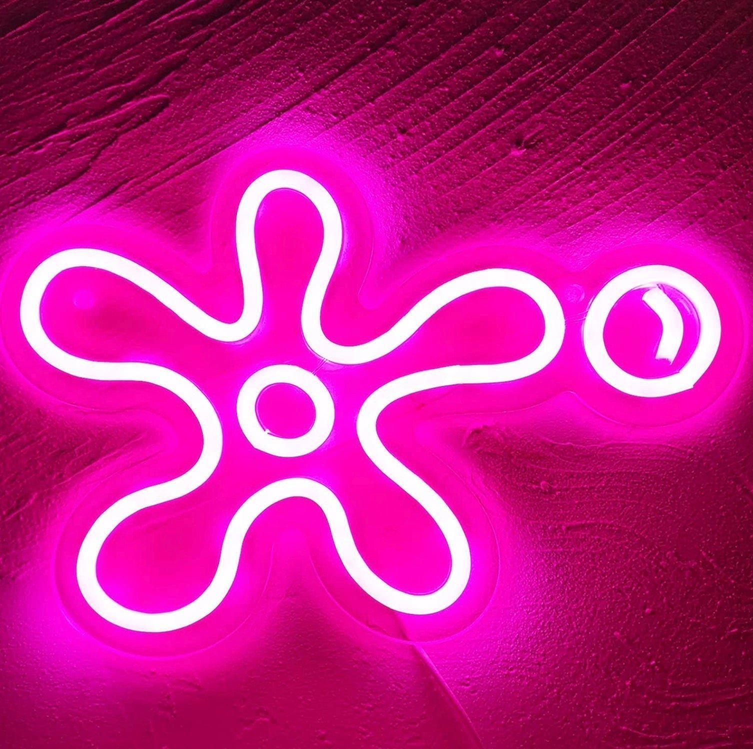 Fun Bright Pink Single SpongeBob SquarePants Flower & Bubble LED Night Light Dec