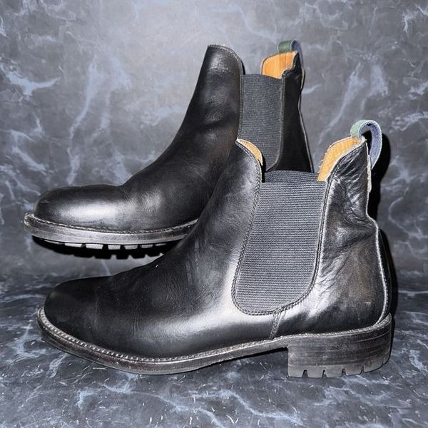 Cole Haan Black Leather Pull-On Ankle Round Toe Boot Men’s Size 9M