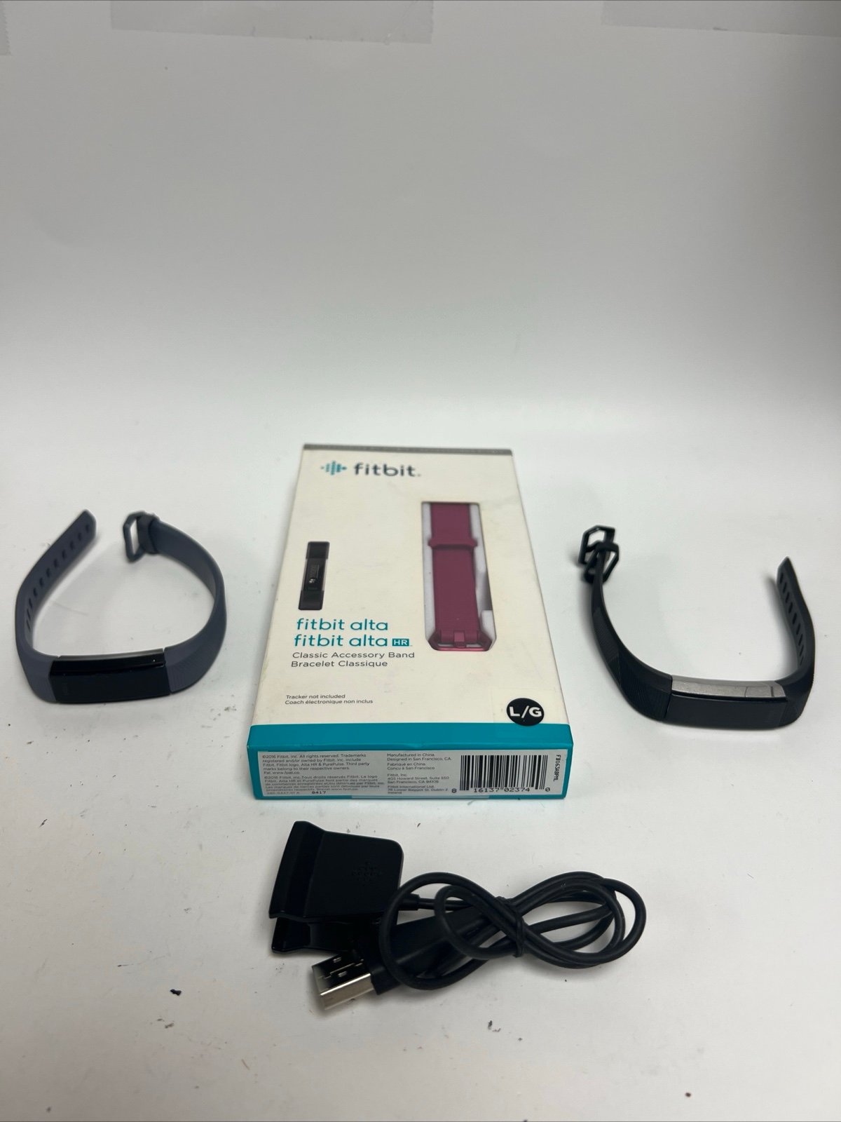 Lot Of 2 Fitbit Alta HR Black Sports Monitor Fitness Activity Tracker Read Desc)