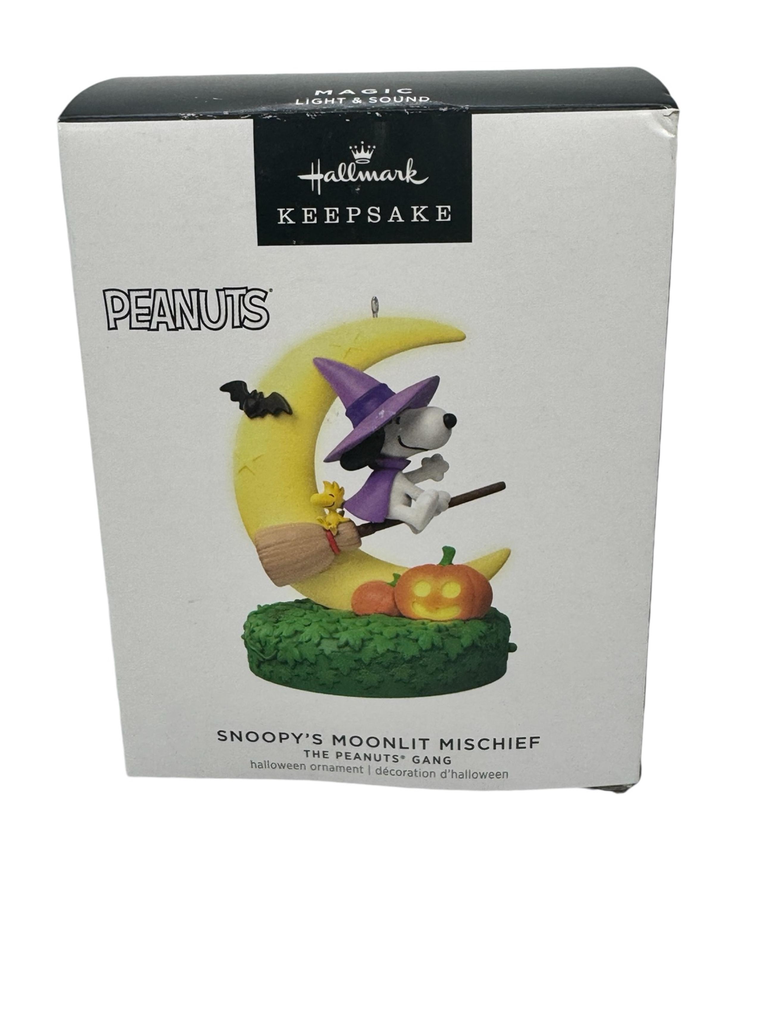 HALLMARK SNOOPY'S MOONLIT MISCHIEF HALLOWEEN ORNAMENT PEANUTS GANG 2023