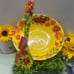 CATHERINE MALANDRÍNO Floral print serving Bowl w/large utensils Set /3PCs