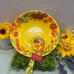 CATHERINE MALANDRÍNO Floral print serving Bowl w/large utensils Set /3PCs