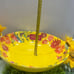 CATHERINE MALANDRÍNO Floral print serving Bowl w/large utensils Set /3PCs