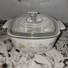 VINTAGE 1970's Corning Ware Wild Flower 1.5 Quart