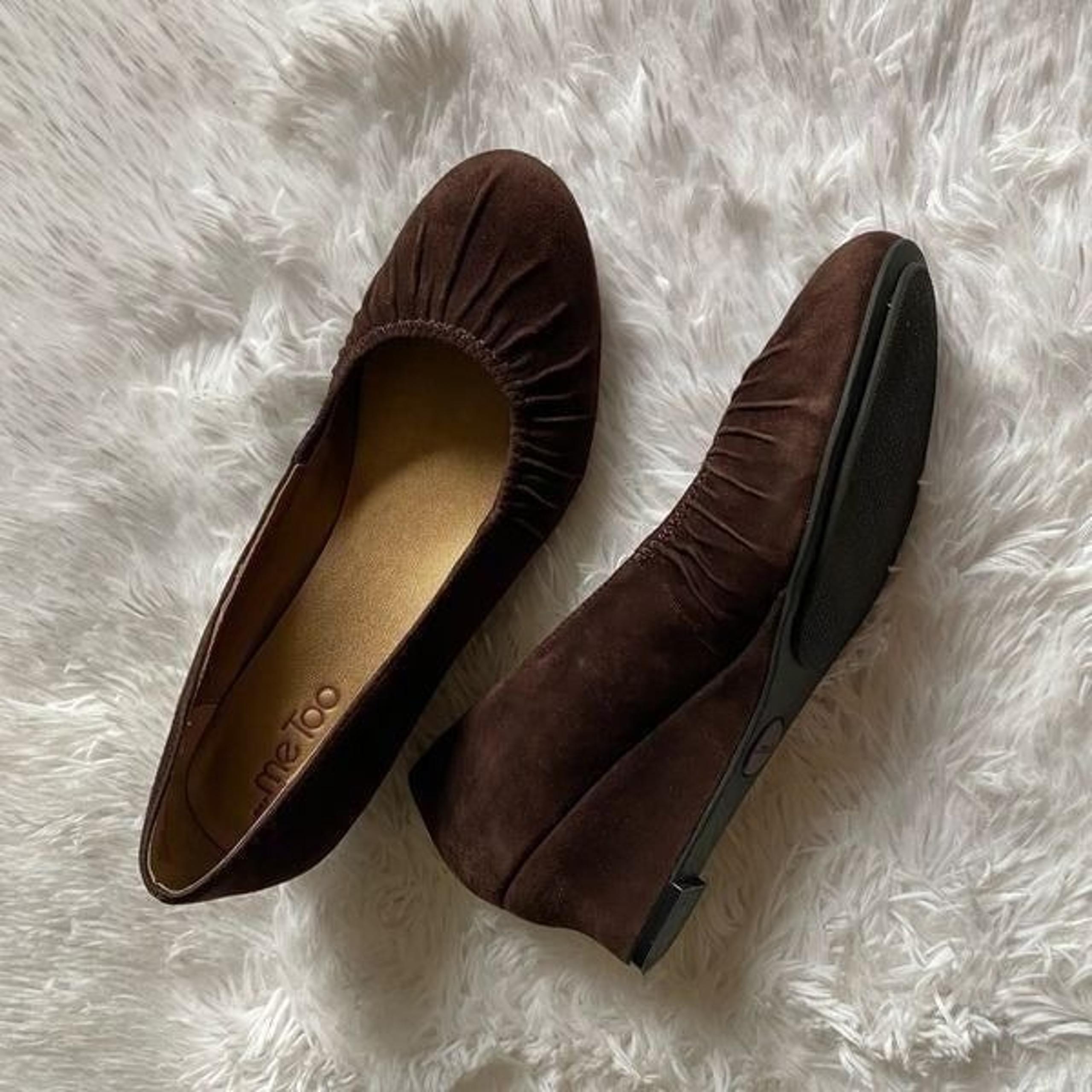 Me Too Leena Leather Wedge Slip on Shoes Size 8.5 M