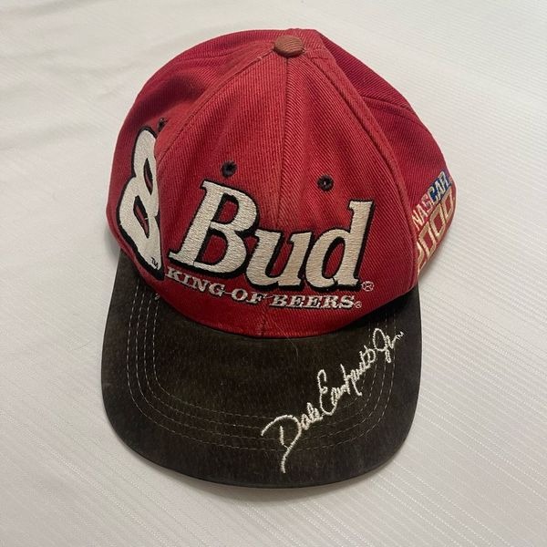 Vintage 90s Nascar Racing Dale Earndthart Jr. Budweiser Snapback Hat Cap USA