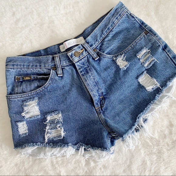 Vintage Upcycled Lee High Waist Shorts