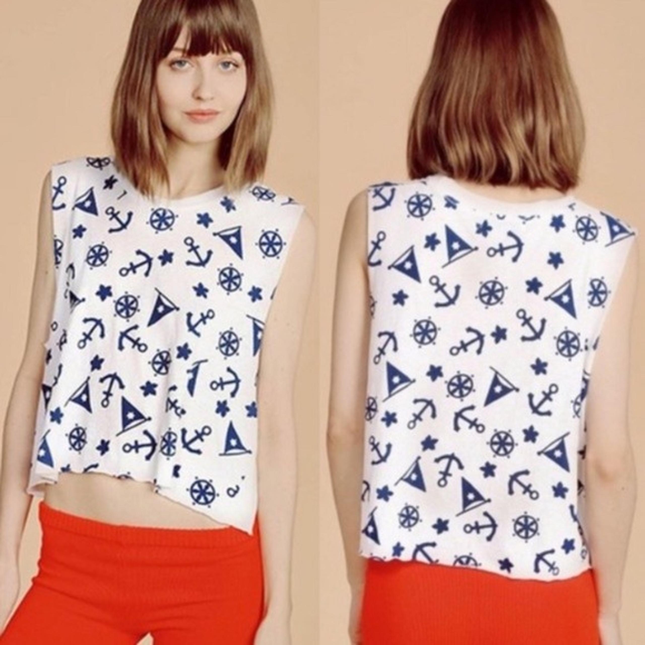 WILDFOX | White Anchor Print Tank
