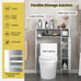 Over the Toilet Storage Cabinet w/Toilet Paper Holder, White