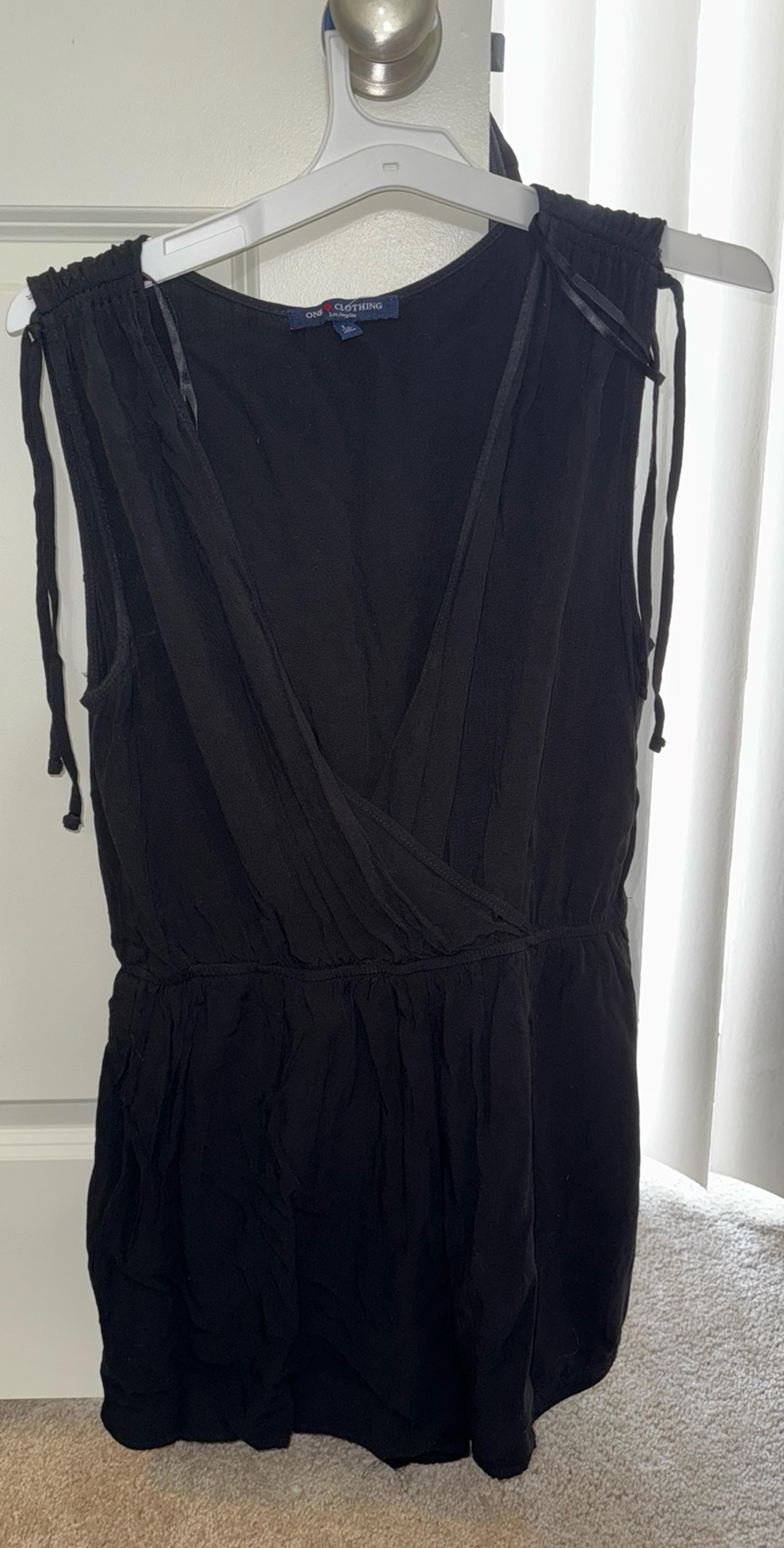Black Cross Front Romper