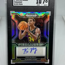 2022-23 panini prizm dp silver penmanship Kris murray SGC 7 auto 10