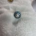 White Very Beautiful 925 Sterling Silver Button Pearl and Blue Topaz Ring silver