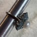 White Very Beautiful 925 Sterling Silver Button Pearl and Blue Topaz Ring silver