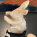 Paper Mache 8” bunny,2- 5.5” egg & 4- 2.5” eggs