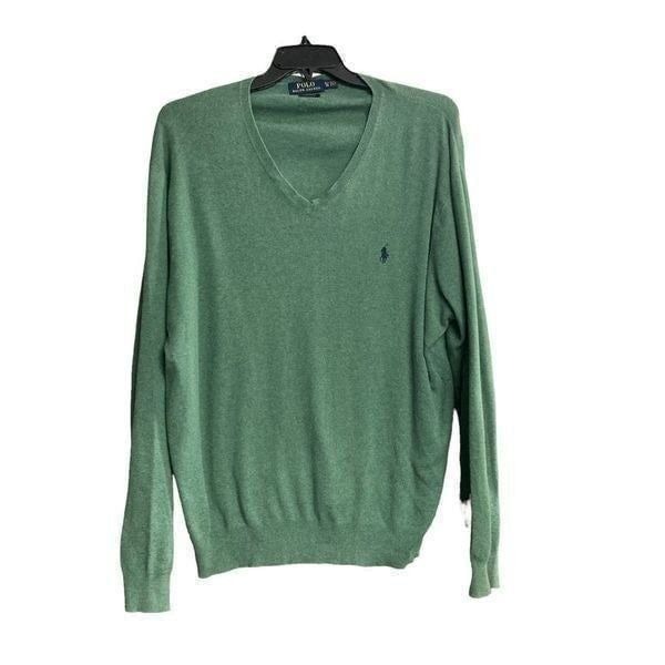 POLO By Ralph Lauren Men’s Pullover Green Sweater XL/TG V-Neck