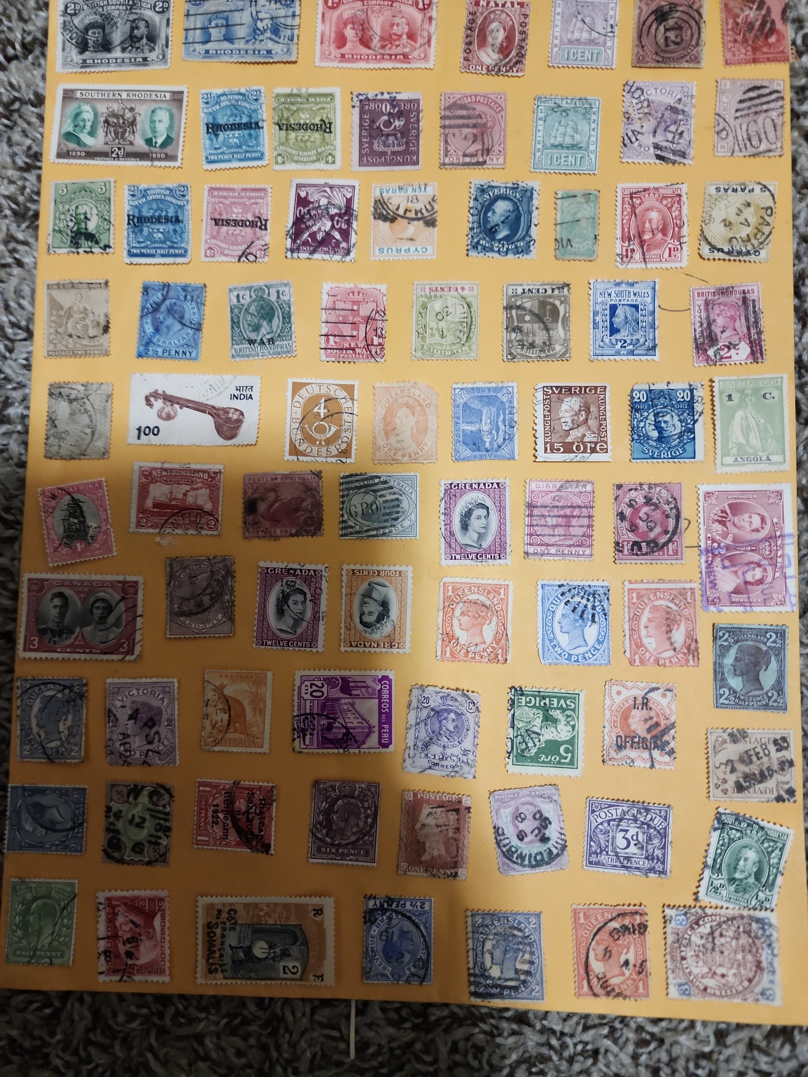 1 Sheet Good Value Old Stamps Lot VZ 1233