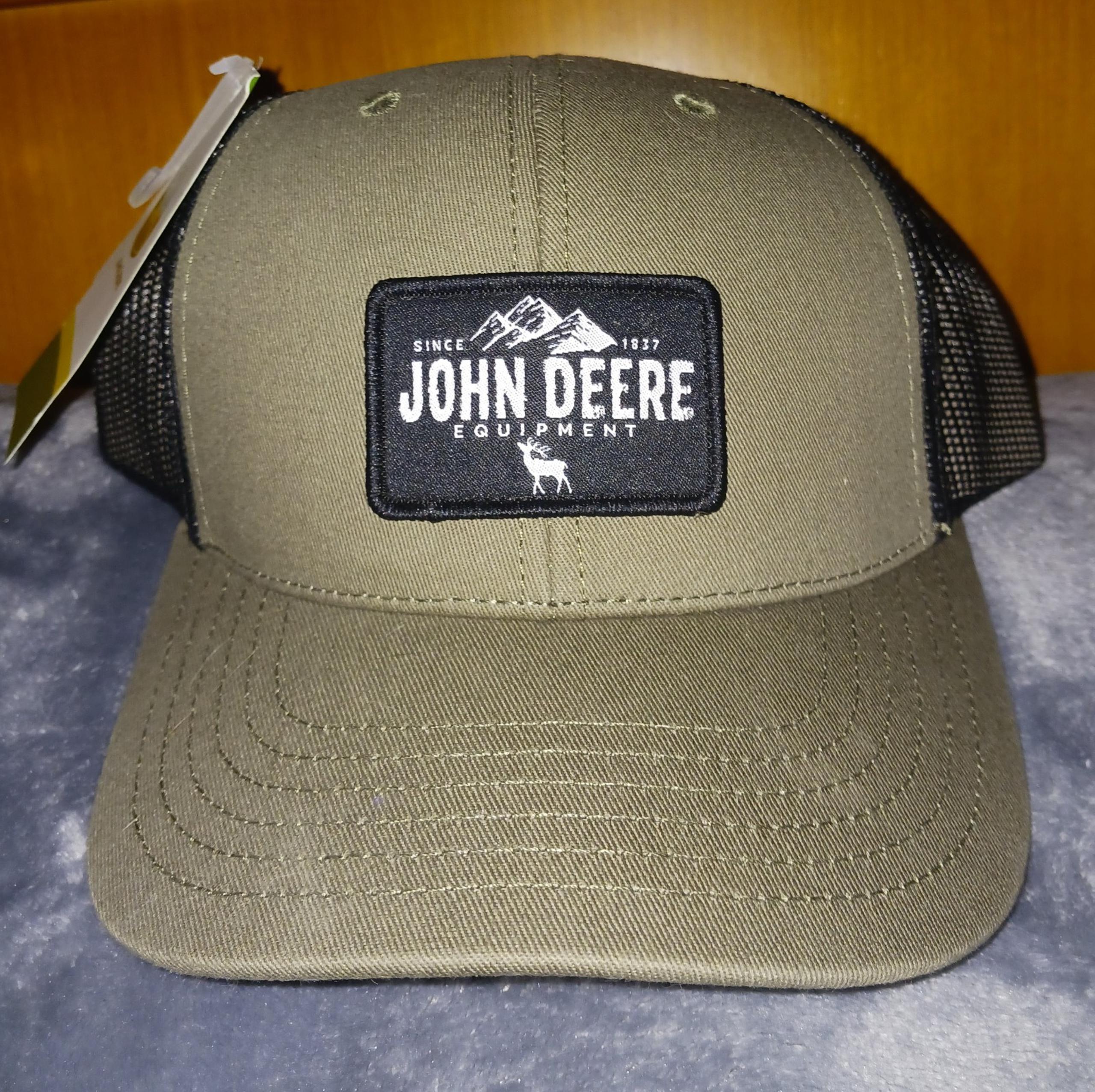 John Deere Men's Twill & Mesh Adjustable Suede Logo Hat