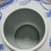 Macau Chinese Porcelain Hand Painted Floral Vase Jar Chinoiserie White and Blue