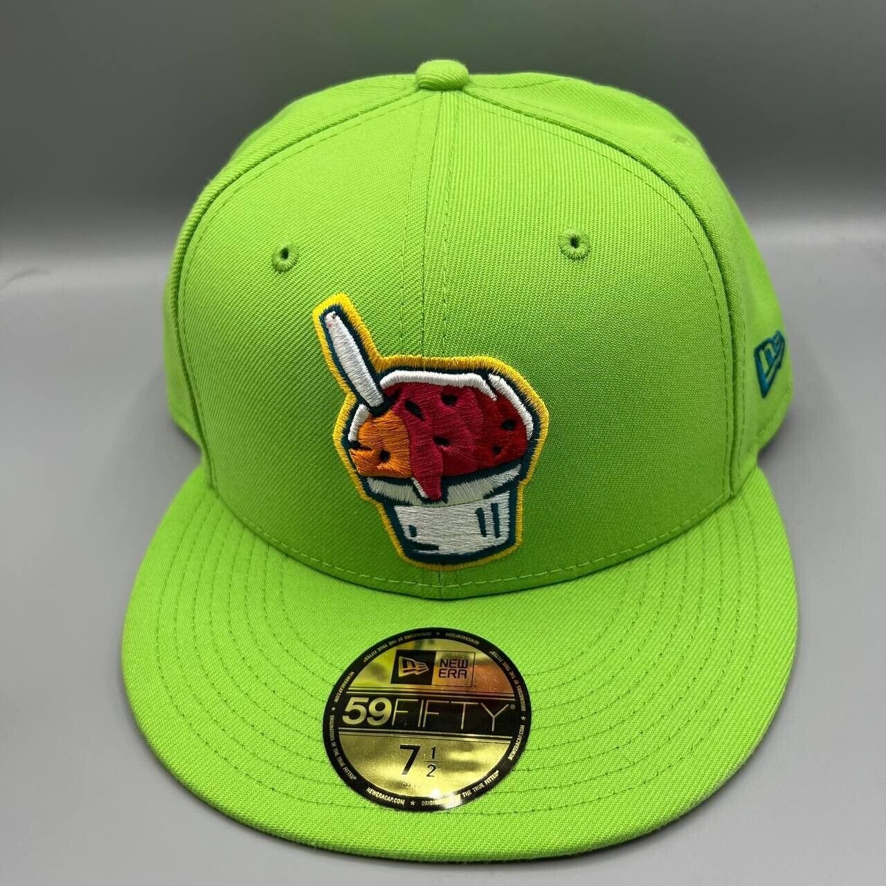 Corpus Christi Hooks Hat Men 7 1/2 Green MiLB 59Fifty New Era Fitted Cap New