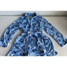 Disney Stitch Poses Fleece Blue Robe Belt Pockets Soft Women’s Sz XL NEW