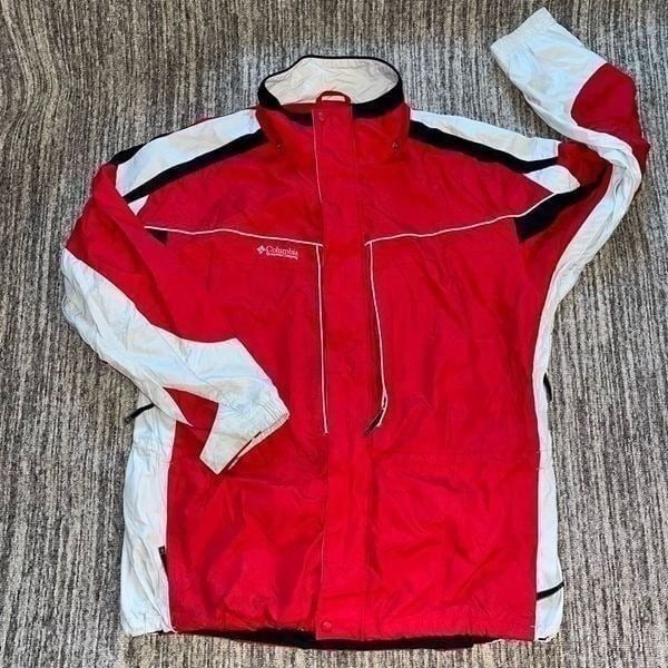 Columbia Men’s Size XL Vintage Winter Coat Red Long Sleeve Warm Snow Jacket