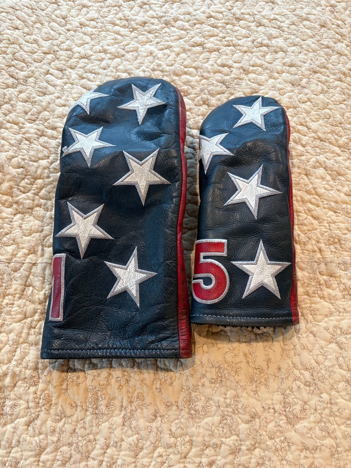 Rose & Fire Driver and 5 Wood Leather Headcovers
