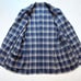LARDINI Unstructured Jacket Wool Linen JK515 Navy Check 46