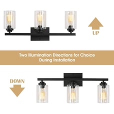 Modern Wall Light Fixture, black