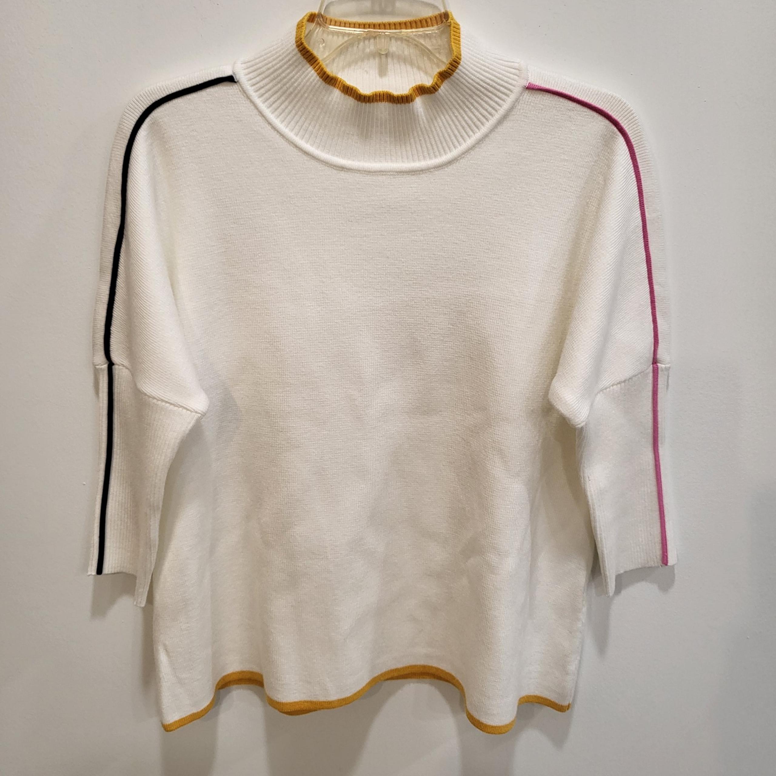 Crown and Ivy womens sweater 3/4 length sleeve mock neck size small