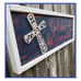 Patriotic Wood Sign w/ Cross