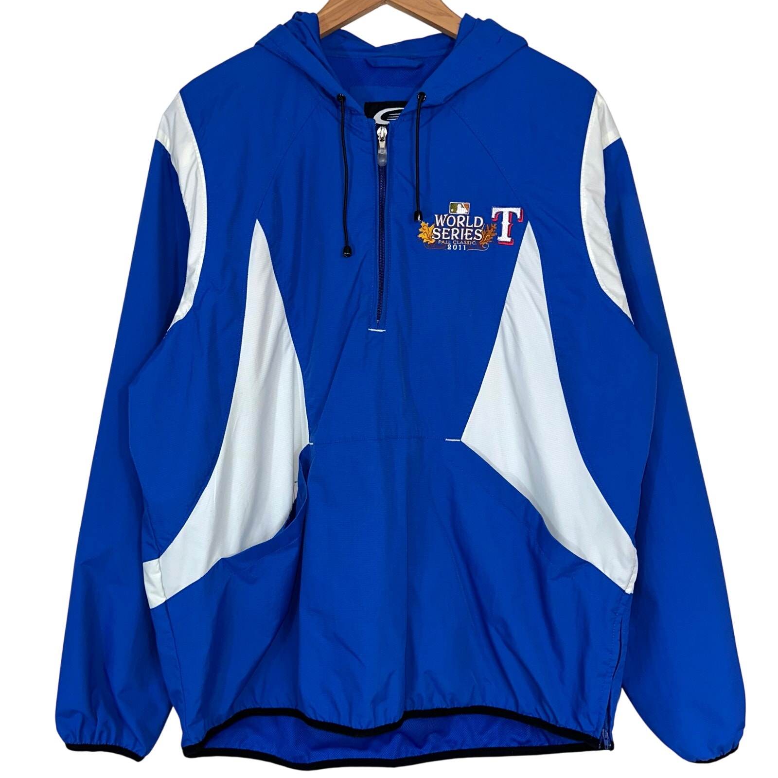 Texas Rangers World Series Fall Classic 2011 G-III Sports Windbreaker Pullover L