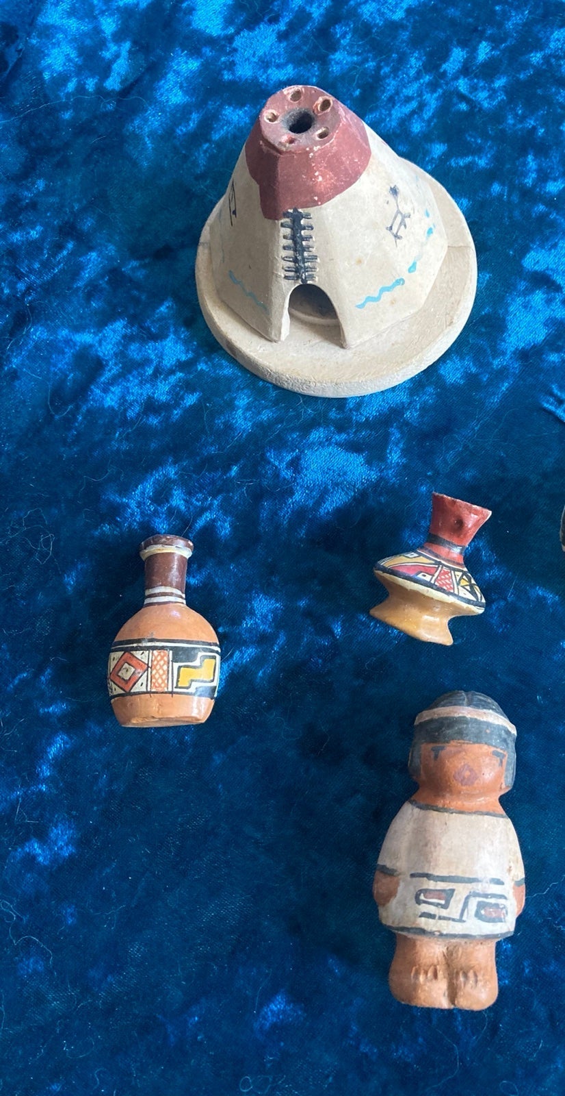LEGEND LOt of 4 Southwestern Indigenous /Native American Folk Art Clay Pieces