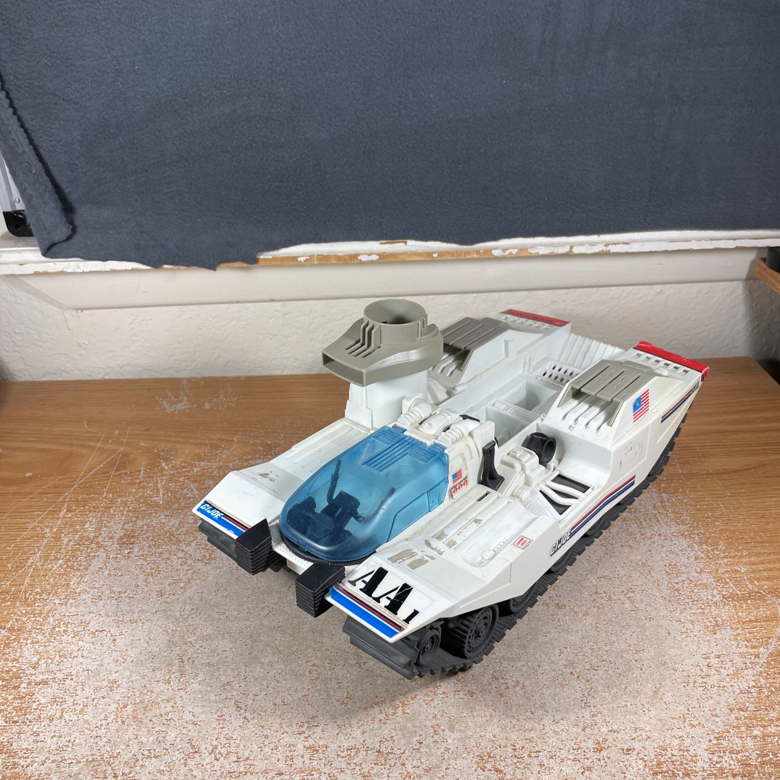 Vintage GI Joe Avalanche Snow Tank Vehicle Hasbro 1989 Incomplete