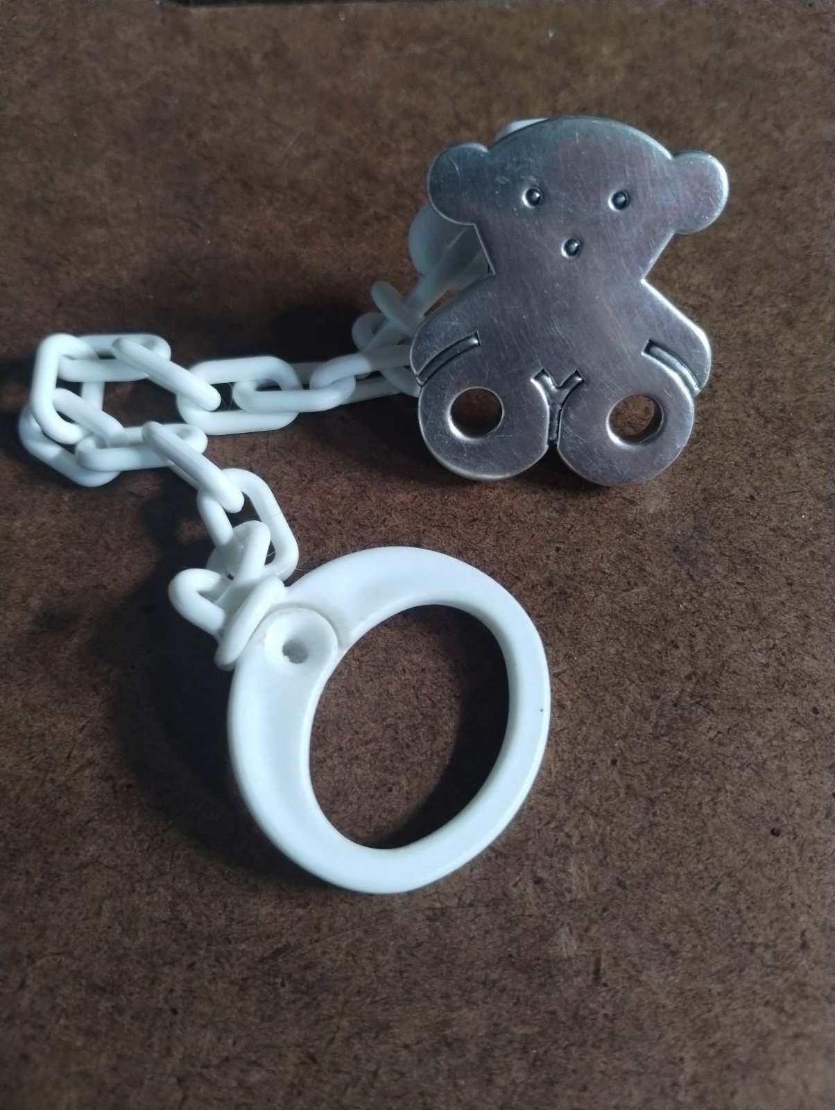 TOUS SILVER SWEET DOLLS SMALL BEAR PACIFIER CLIP