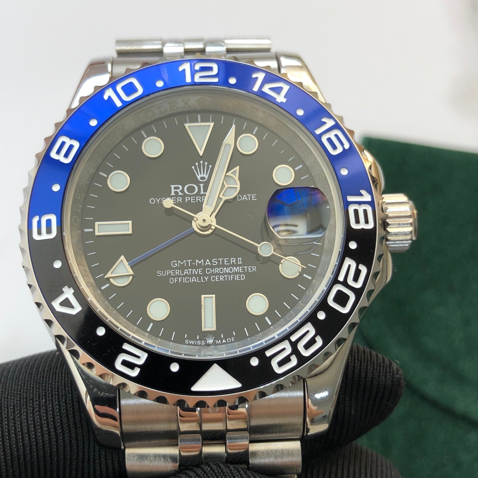 Blue dial men's mechanical watch