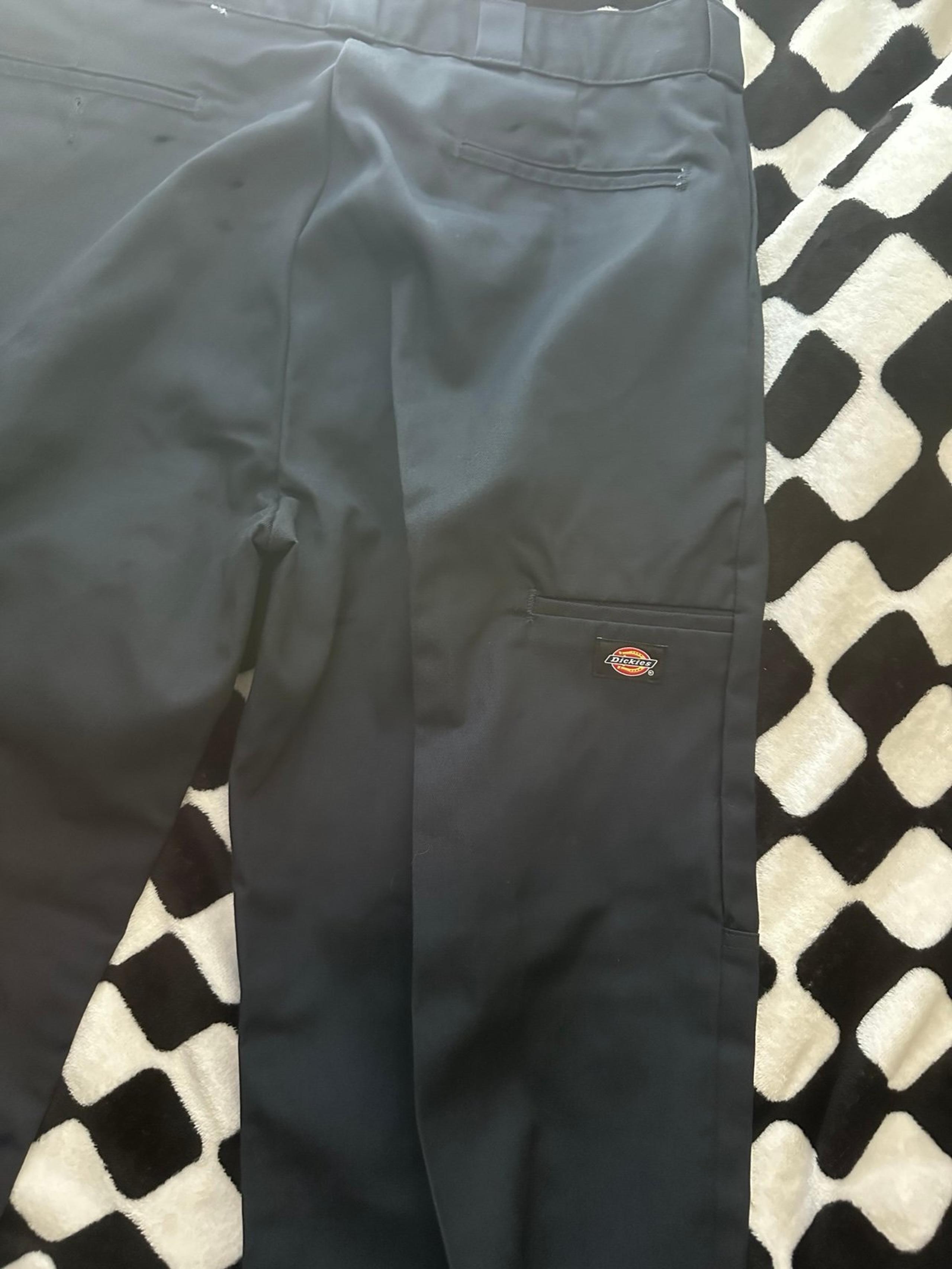Dickies Men's Loose Fit Double Knee Cell Phone Pocket Pants NAVY 38x32
