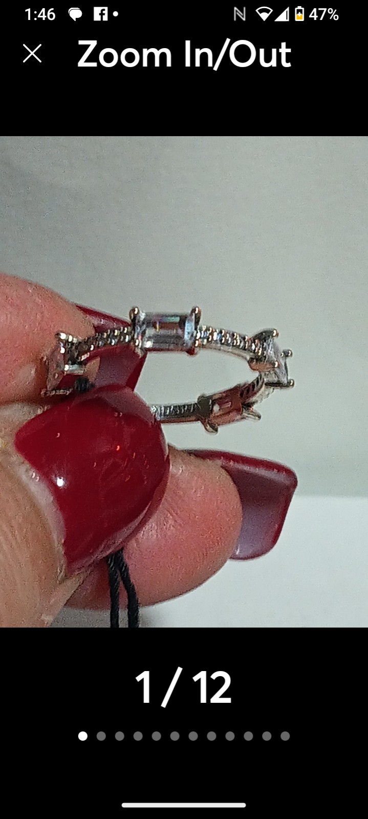 Pandora authentic brand new sterling silver rectangular bars pave ring size 7