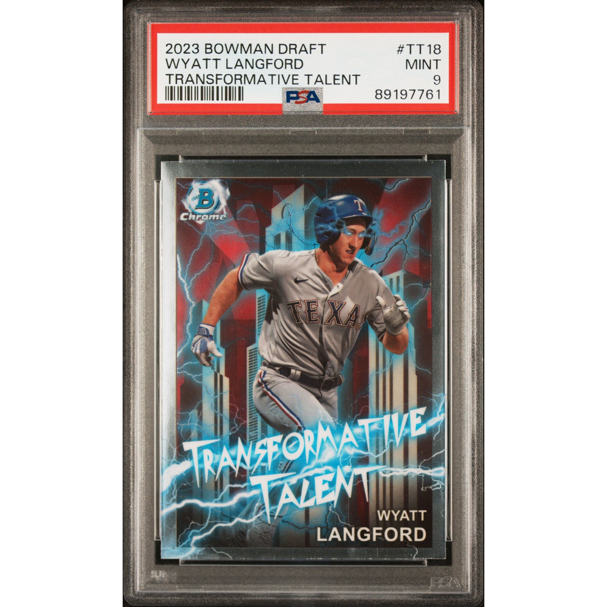 Graded 2023 Topps Bowman Draft Wyatt Langford #TT18 Transformative Talent Rooki