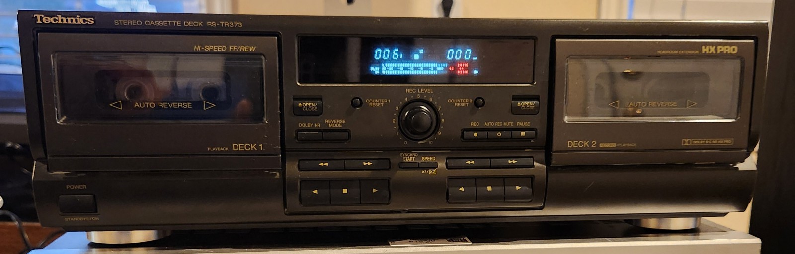 Vintage Technics RS-TR373 Stereo Double Cassette Deck