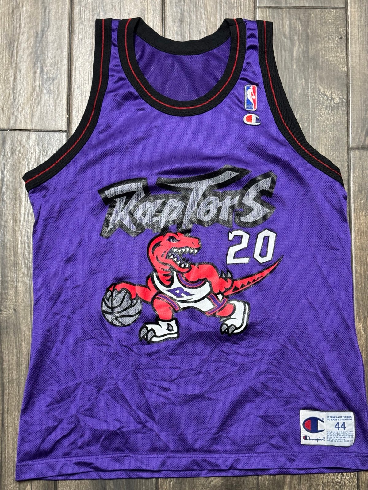 VTG Champion Damon Stoudamire Toronto Raptors #20 Jersey Size 44 Large