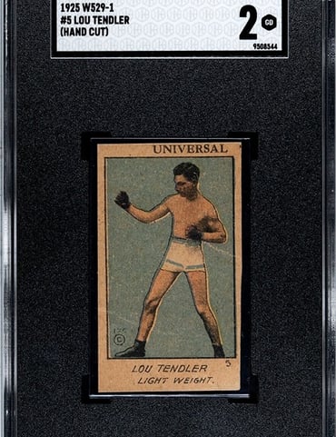 1925 W529-1 LOU TENDLER Boxing Strip Card SGC 2 Good Condition