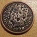 1900 Indian Penny One Dime stamped on obverse Error RARE