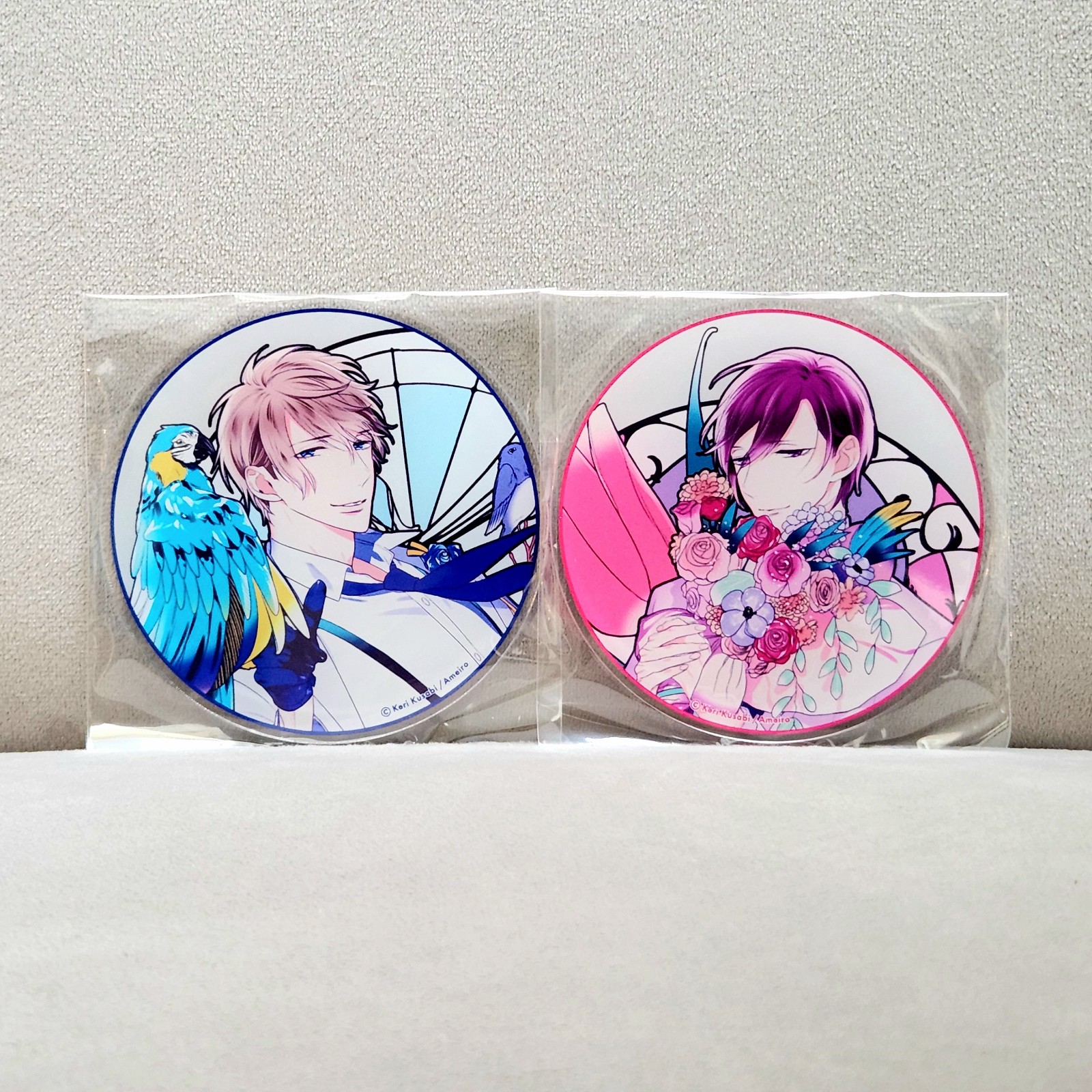 Wails of the Bound Keisuke Takaba & Miyabi Karasuma Acrylic Coaster Set YAOI BL