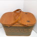 Hawkeye Burlington Woven Picnic Basket Hamper 50's 60s