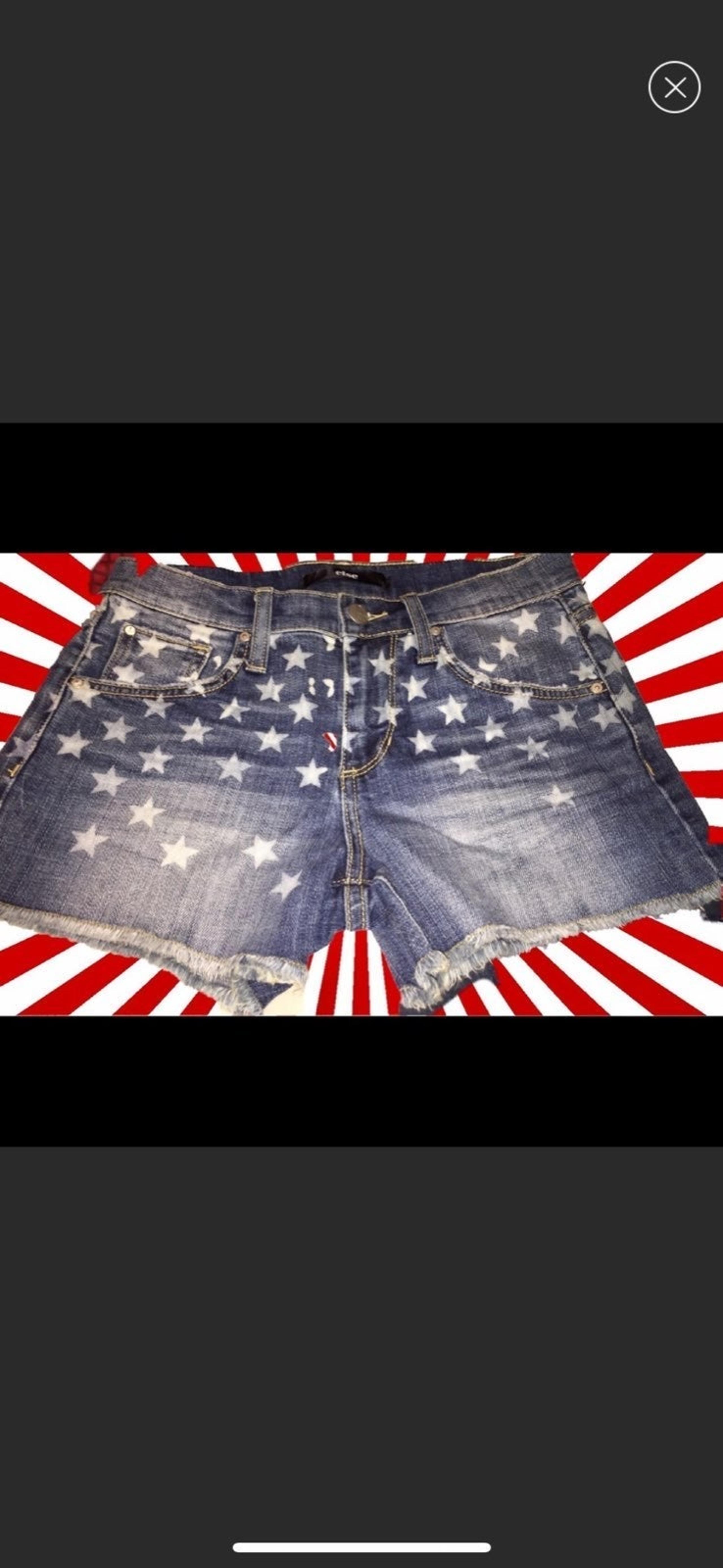NWT ELSE Star Denim Raw Hem Shorts 24