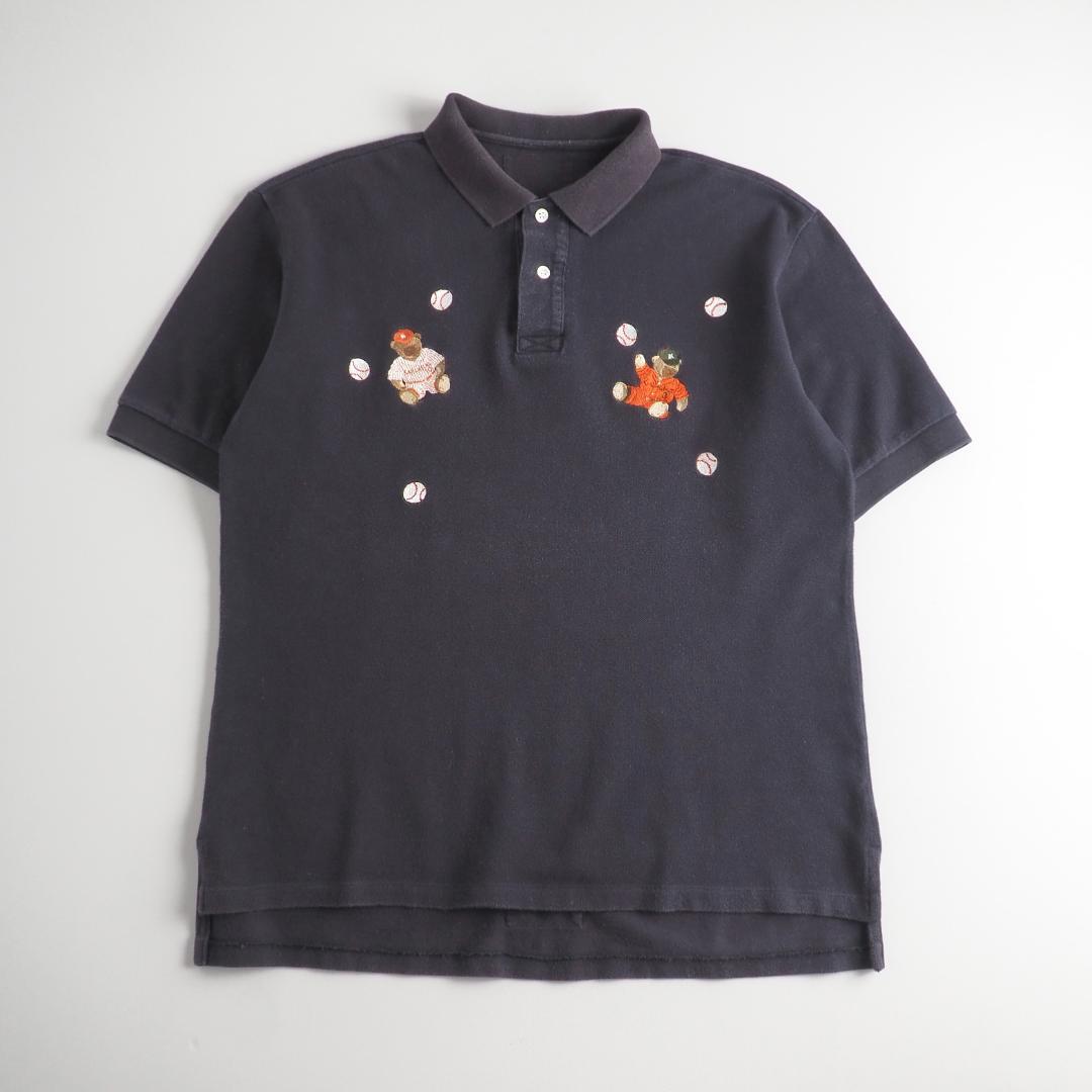 Karl Helm 100% Cotton Polo Shirt, Short Sleeve, Black, Baseball, Excellent Condition