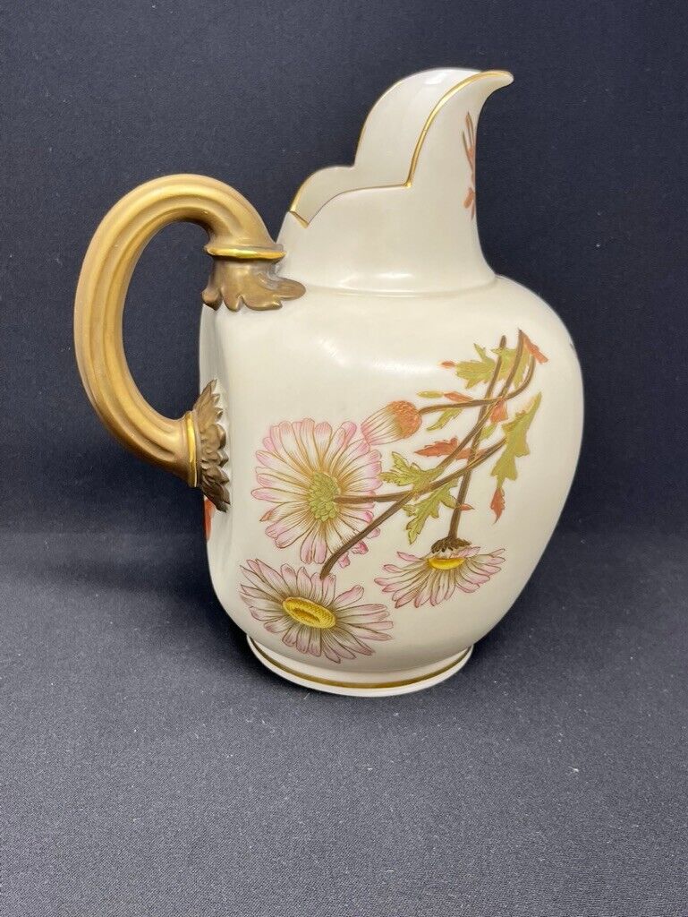 Royal Worcester Victorian Blush Ivory Pitcher #1094 7.25 Excelent Condition