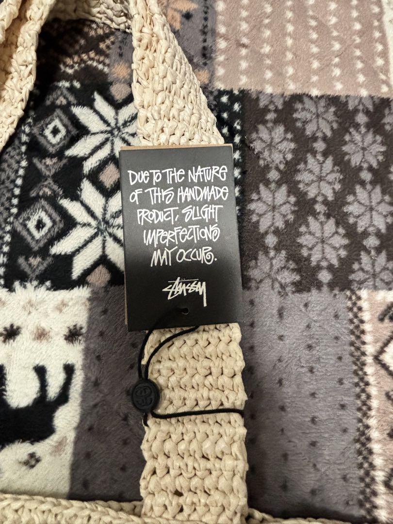 Unused New stussy WOVEN RAFFIA TOTE BAG 25SS