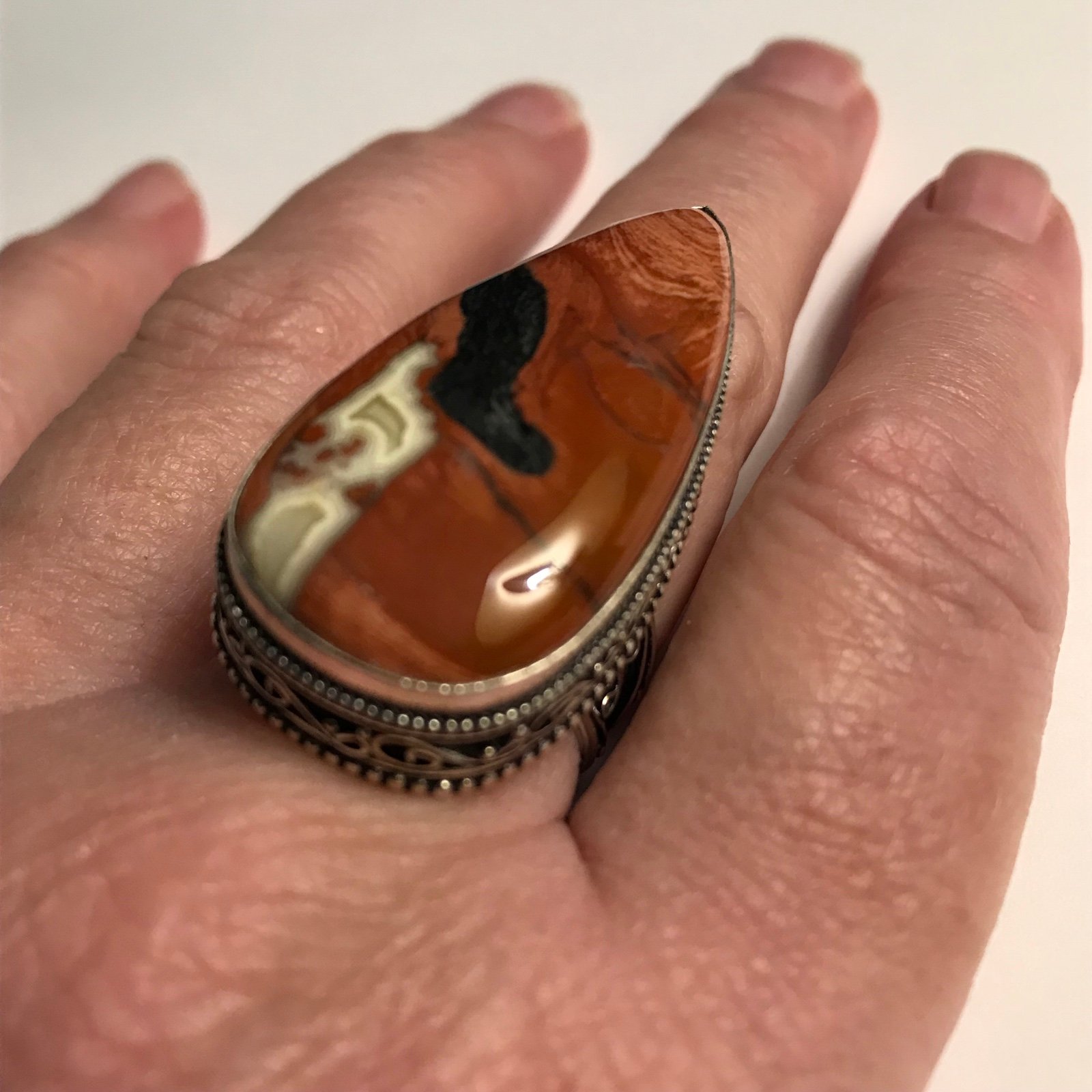 Jasper 925 Sterling Silver Ring