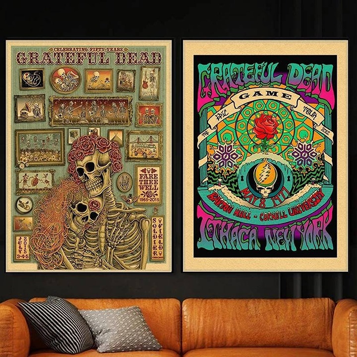 The Grateful Dead #2 Vintage Kraft Paper Poster12x18 No Frame Bar Cafe Living R